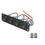 Inbouwschakelaars met bevestigingsplaat - 4 knoppen - 12V, Ophalen of Verzenden, Nieuw, Schakelaar