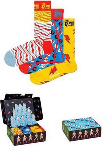 Happy Socks Bowie Giftbox 3P - Maat 36-40, Verzenden, Nieuw