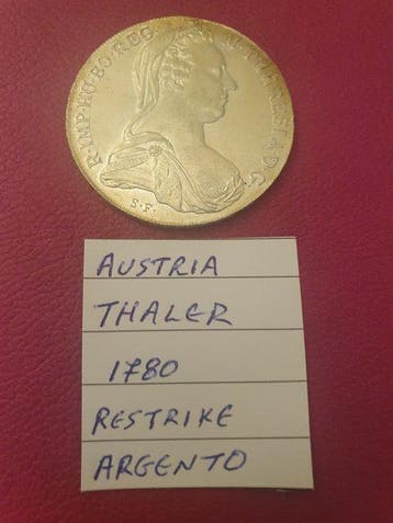 Oostenrijk. Maria-Theresia. Thaler (taler) 1780 / Restrike, Postzegels en Munten, Munten | Europa | Niet-Euromunten