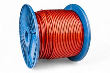Staalkabels 3/5 mm pvc 100 meter rood  Transparant, Verzenden, Nieuw