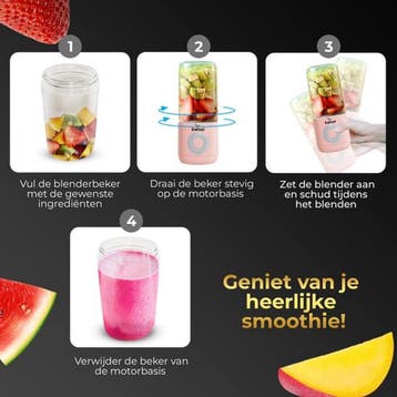 Blender To Go Draadloos Swissl - Draadloze Smoothie Maker -, Witgoed en Apparatuur, Blenders, Ophalen of Verzenden, Zo goed als nieuw