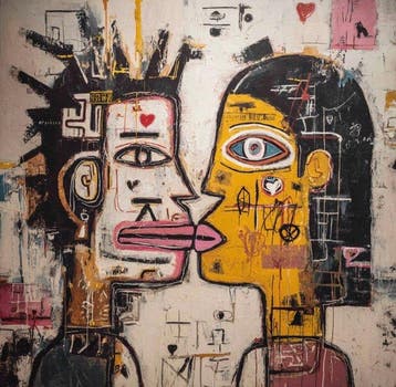 Eric Brumette (XX) - KISS ME LIKE BASQUIAT 59 - Toile L