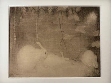 Jan Mankes (1889-1920), after - Witte konijnen in
