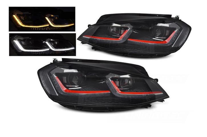 Koplampen dynamisch LED Red geschikt voor Golf 7, Auto-onderdelen, Verlichting, Nieuw, Volkswagen, Verzenden