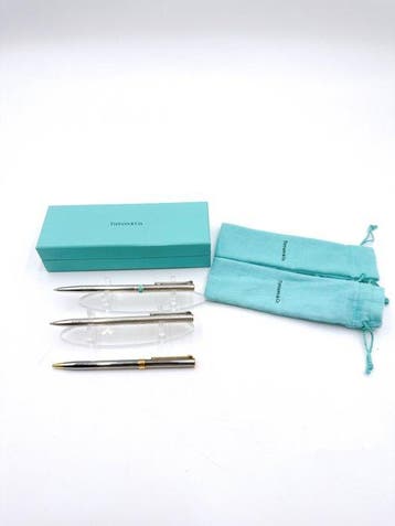 #1819 Tiffany & Co. Sterling Silver Pen Set – 3 Pieces with, Verzamelen, Nieuw