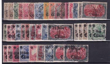 Duits postkantoor in China 1900/1919 - Verzameling op, Postzegels en Munten, Gestempeld