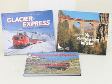 Set van 3 spoorwegenboeken Glacier-Express. Vom Engadin z..., Boeken, Ophalen of Verzenden, Nieuw