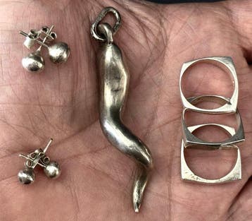 Lotto etnische sieraden van massief zilver - India (Zonder