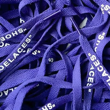 Off-White veters - Violet • 100 120 140 160  cm x 8 mm, Ophalen of Verzenden, Nieuw