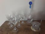 Drinkset (8) - Kristal, Verzilverd - Mid century frans set