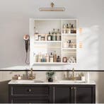 Badkamerkast met Spiegel – Aluminium Wandkast met Opbergrek, Verzenden, Nieuw