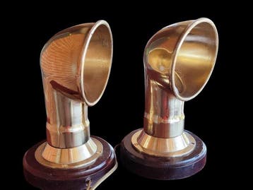 Lamp (2) - Messing, Hout