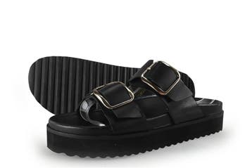 Nelson Slippers in maat 38 Zwart, Kleding | Dames, Schoenen, Slippers, Verzenden, Zwart, Zo goed als nieuw