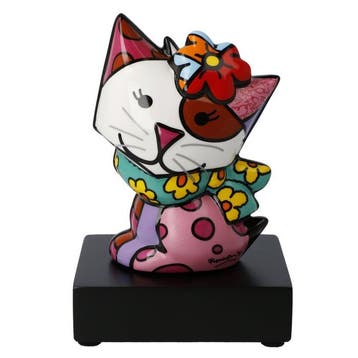 Goebel - Romero Britto (1963) - sculptuur, Katze Flowing -