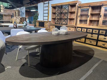Ovale tafel walnoot SUPERGOEDKOOP!, Ophalen, 100 tot 150 cm, Vijf personen of meer, Ovaal