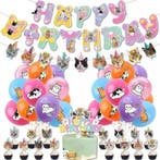 Taart topper Happy Birthday Cat zwart, Verzenden, Nieuw