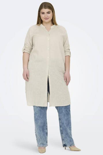 ONLY lange linnen blouse jurk CARTOK Maat:, Verzenden, Nieuw, Overige kleuren