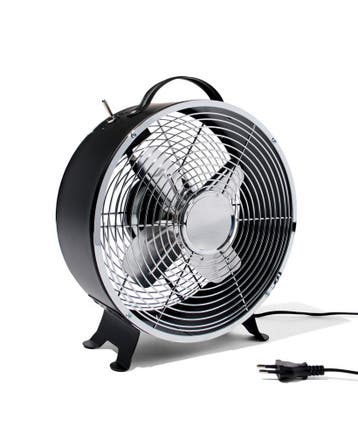 HEMA Tafelventilator retro zwart Ø25.8cm, Verzenden, Nieuw