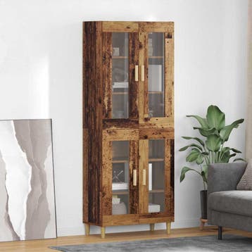 vidaXL buffetkast Oud Hout 69,5 x 34 x 180 cm Bewerkt hout, Minder dan 50 cm, Verzenden, Nieuw, Minder dan 100 cm