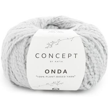 Katia Concept Onda - 85 Lichtgrijs - Katoen met Bouclé-eff, Hobby en Vrije tijd, Breien en Haken, Ophalen of Verzenden, Nieuw