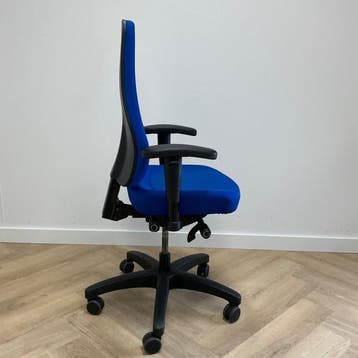 ergonomische bureaustoel, blauw - zwart, Gebruikt, Blauw, Ophalen of Verzenden, Bureaustoel