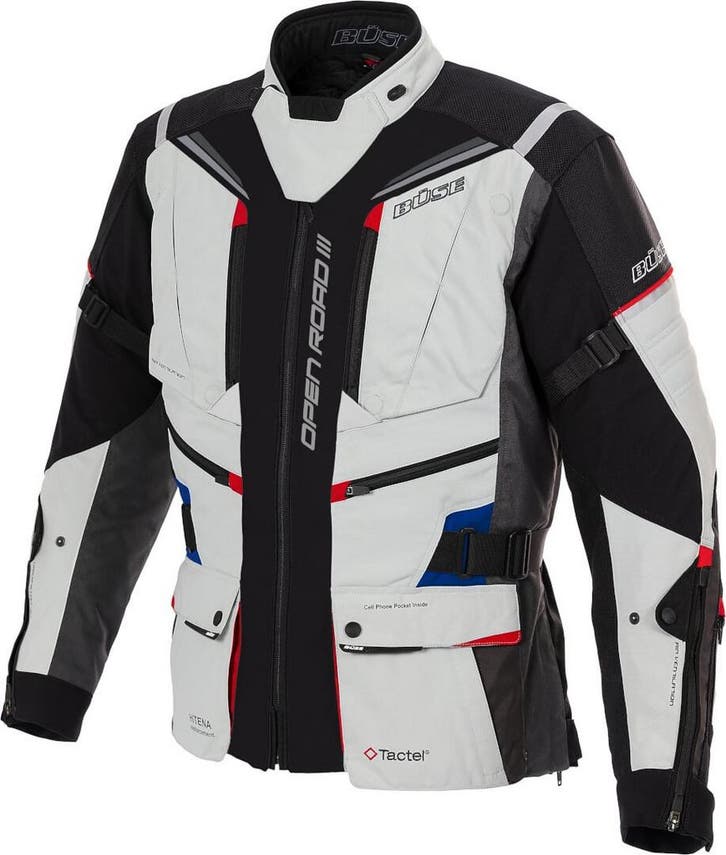 Büse Open Road III Wit Grijs Waterdicht Textiel Jas, Motoren, Kleding | Motorkleding, Heren, Nieuw met kaartje, Jas | textiel
