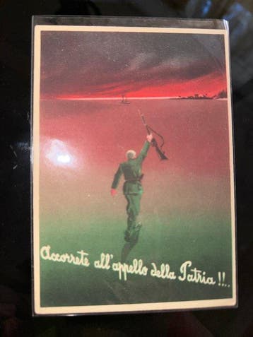 Italië - Propagandakaart militair RSI, Italiaanse Sociale, Gelopen