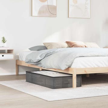 vidaXL Opbergdoos met transparant bovenraam Antracietkleurig, Verzenden, Nieuw