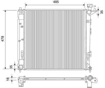 Radiateur o.a: Cadillac, Opel, BLS - BLS Wagon, Kadett E (39, Ophalen of Verzenden, Nieuw, Opel