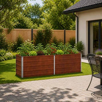 vidaXL Verhoogd Tuinbed Roestig 160 x 40 x 55 cm corton, Verzenden, Minder dan 60 cm, Nieuw, Metaal