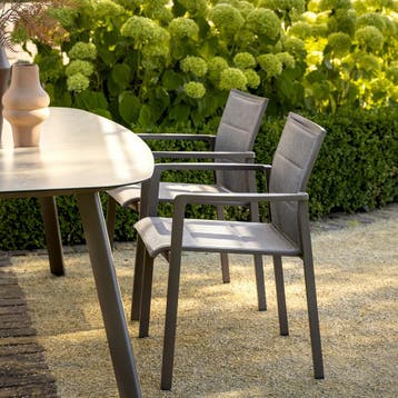 Manolo dining tuintafel printed ceramic 180x95xH75 cm terre, Ophalen of Verzenden, Nieuw