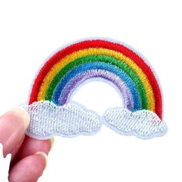 Embleem- Regenboog - 5.5 x 3.5 cm - applicatie - opstrijk..., Ophalen of Verzenden, Nieuw, Overige typen