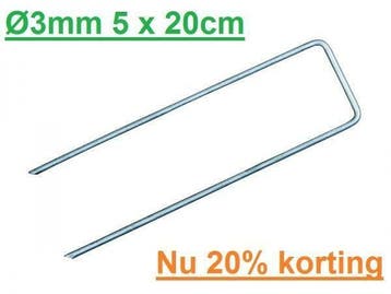 Gronddoekpennen - gronddoekpen - worteldoekhaken Voordeel., Verzenden, Nieuw, 20 m² of meer, Kunstgras