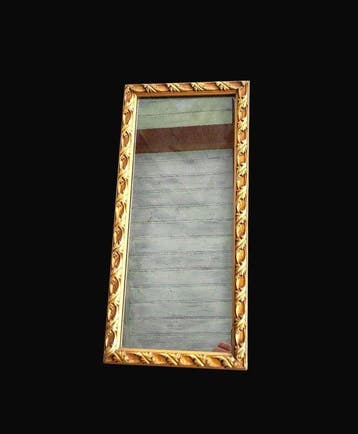 Wandspiegel - Hout, Spiegelglas, stucwerk, Antiek en Kunst