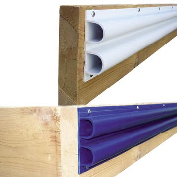 Steigerstootrand dubbel D-profiel, wit of navy, 2,4 meter-Wi, Ophalen of Verzenden, Nieuw