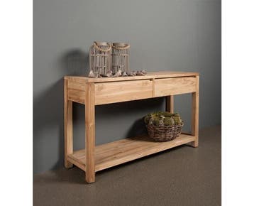 Tower Living Haltafel Corona Teakhout 130 cm, Huis en Inrichting, Tafels | Sidetables, Ophalen of Verzenden, Nieuw