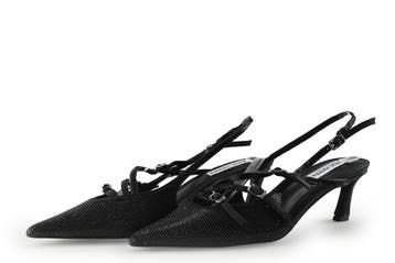 Steve Madden Slingbacks in maat 39 Zwart, Verzenden, Zwart, Steve Madden, Zo goed als nieuw