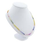 9 karaat multigekleurde saffier kralenketting, Gebruikt, Overige kleuren, Ophalen of Verzenden, Met edelsteen