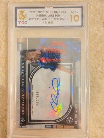 2022 Topps Topps Museum Collection Henrik Larsson, Nieuw