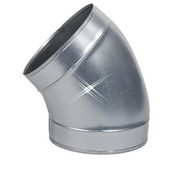 Bocht 45 graden 125 mm, Doe-het-zelf en Verbouw, Verzenden, Nieuw