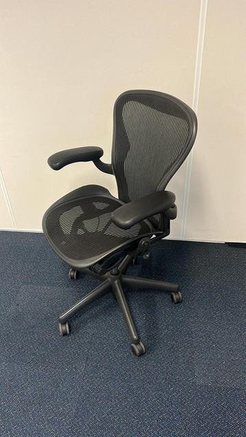 Herman Miller Aeron - Scherpe Prijs - Refurbished, Huis en Inrichting, Verzenden, Zwart, Zo goed als nieuw, Bureaustoel