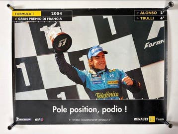 Renault F1 Team - Manifesto originale Fernando Alonso - NO