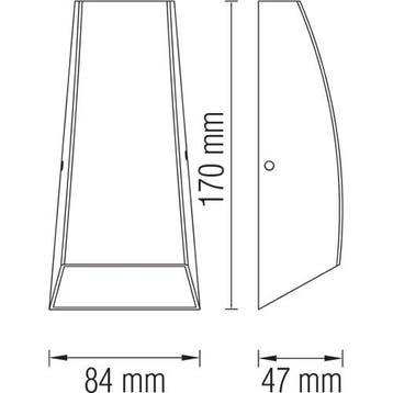 Tuinlamp/Wandlamp Vierkant Mat Zwart 3.5W 4100K, Minder dan 50 watt, Nieuw, Ophalen of Verzenden, Hanglamp