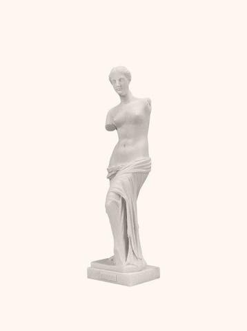 Beeld, Afrodite dea greca scultura in marmo - 31 cm - Marmer, Antiek en Kunst