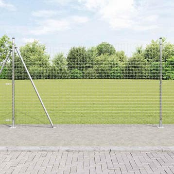 vidaXL Euro-hek met betonnen voetstuk 10 x 1,4 m, Verzenden, Nieuw, IJzer