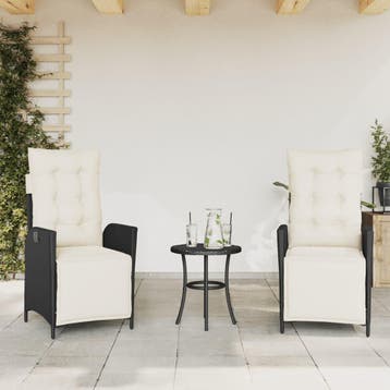 vidaXL Tuinstoelen 2 st verstelbaar met voetensteun poly, Tuin en Terras, Tuinstoelen, Verzenden, Nieuw