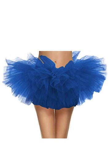 Korte Tutu Koningsblauw Tule Rokje XS S M Blauw Petticoat Ro, Ophalen of Verzenden, Nieuw, Carnaval