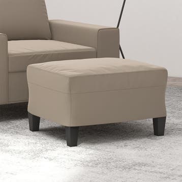vidaXL Voetenbank 60x50x41 cm microvezelstof taupe, Huis en Inrichting, Banken | Voetenbanken en Poefen, Verzenden, Nieuw