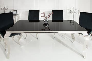 Eettafel Modern Barok 200cm zwart/ 37356, Ophalen of Verzenden, Nieuw