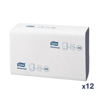 Tork Z-gevouwen handdoeken 1-laags blauw (12 stuks), Verzenden, Nieuw
